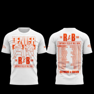 Unisex Denver Broncos x The R&B Tour 2026 Graphic Shirt for Football and Music Fans