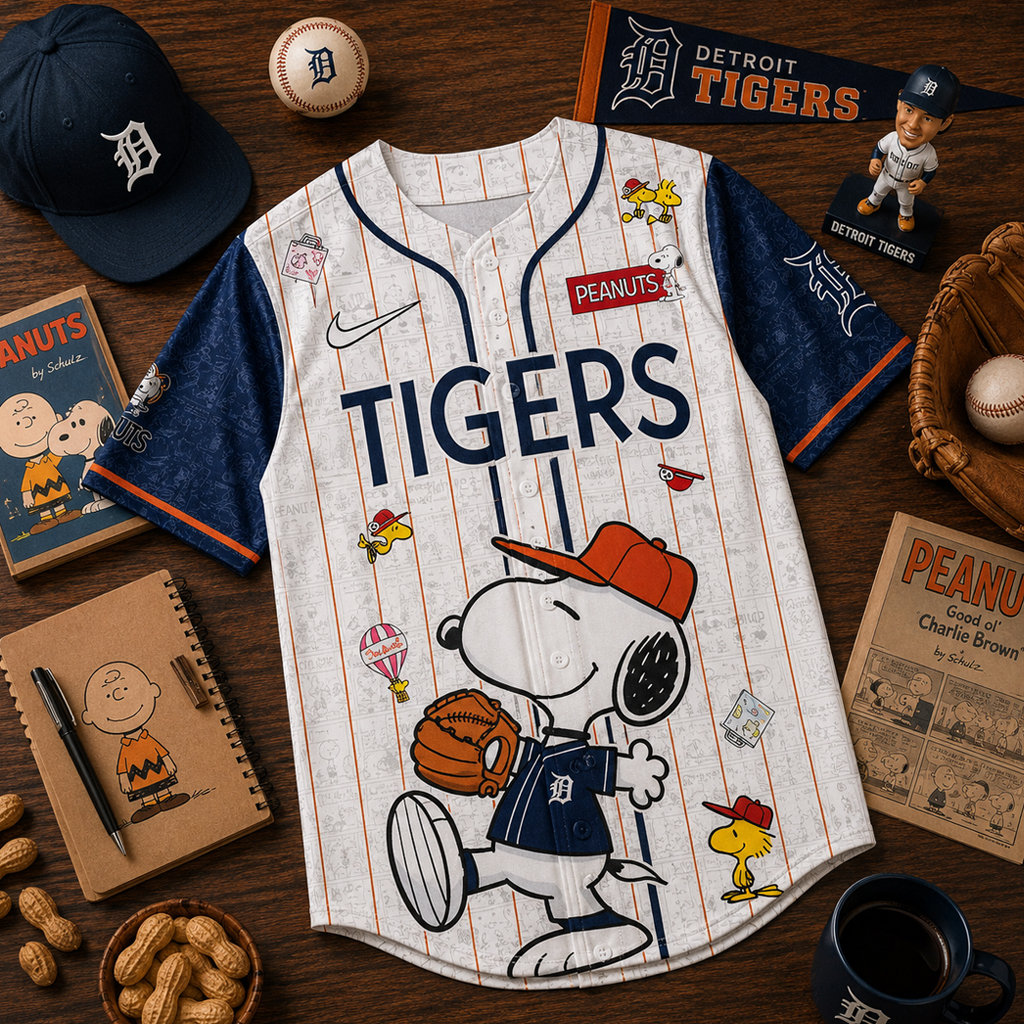Unisex Detroit Tigers Peanuts Night 2026 New Jersey Graphic Baseball Jersey for Baseball Fans 4 Unisex Detroit Tigers Peanuts Night 2026 New Jersey Graphic Baseball Jersey for Baseball Fans