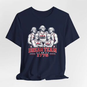 Unisex Dream Team Of 1776 Patriotic USA Basketball Graphic Shirt for Basketball Fans