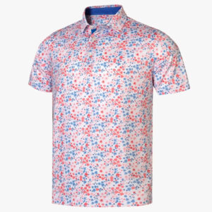 Unisex Freedom Floral Graphic Polo Shirt for American Pride Fans