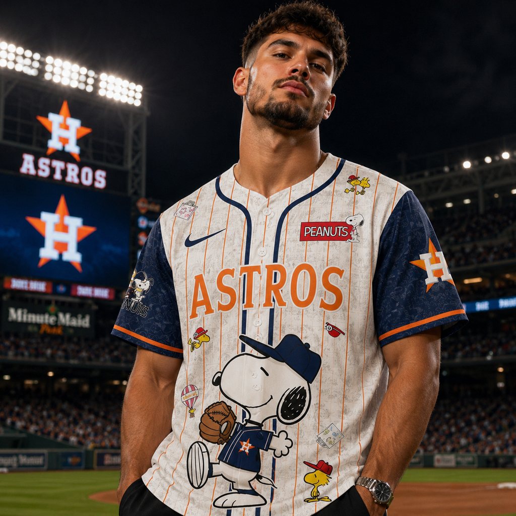 Unisex Houston Astros Peanuts Night 2026 Baseball Jersey for Baseball Fans 5 Unisex Houston Astros Peanuts Night 2026 Baseball Jersey for Baseball Fans