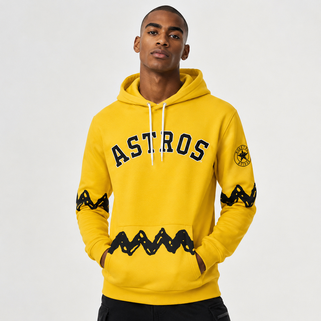 Unisex Houston Astros x Peanuts Night 2026 Yellow Graphic Shirt for Baseball Fans 4 Unisex Houston Astros x Peanuts Night 2026 Yellow Graphic Hoodie for Baseball Fans