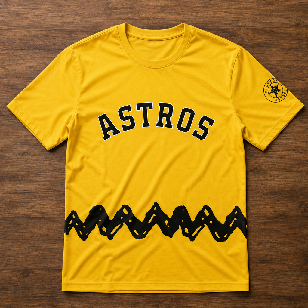 Unisex Houston Astros x Peanuts Night 2026 Yellow Graphic Shirt for Baseball Fans 3 Unisex Houston Astros x Peanuts Night 2026 Yellow Graphic Shirt for Baseball Fans