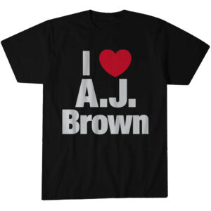 Unisex I Heart A J Brown Graphic Shirt for Football Fans