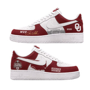 Unisex Jaxon Willits MVP Oklahoma Sooners Baseball National Champions 2026 Air Force 1 Shoes Sneakers for Baseball Fans