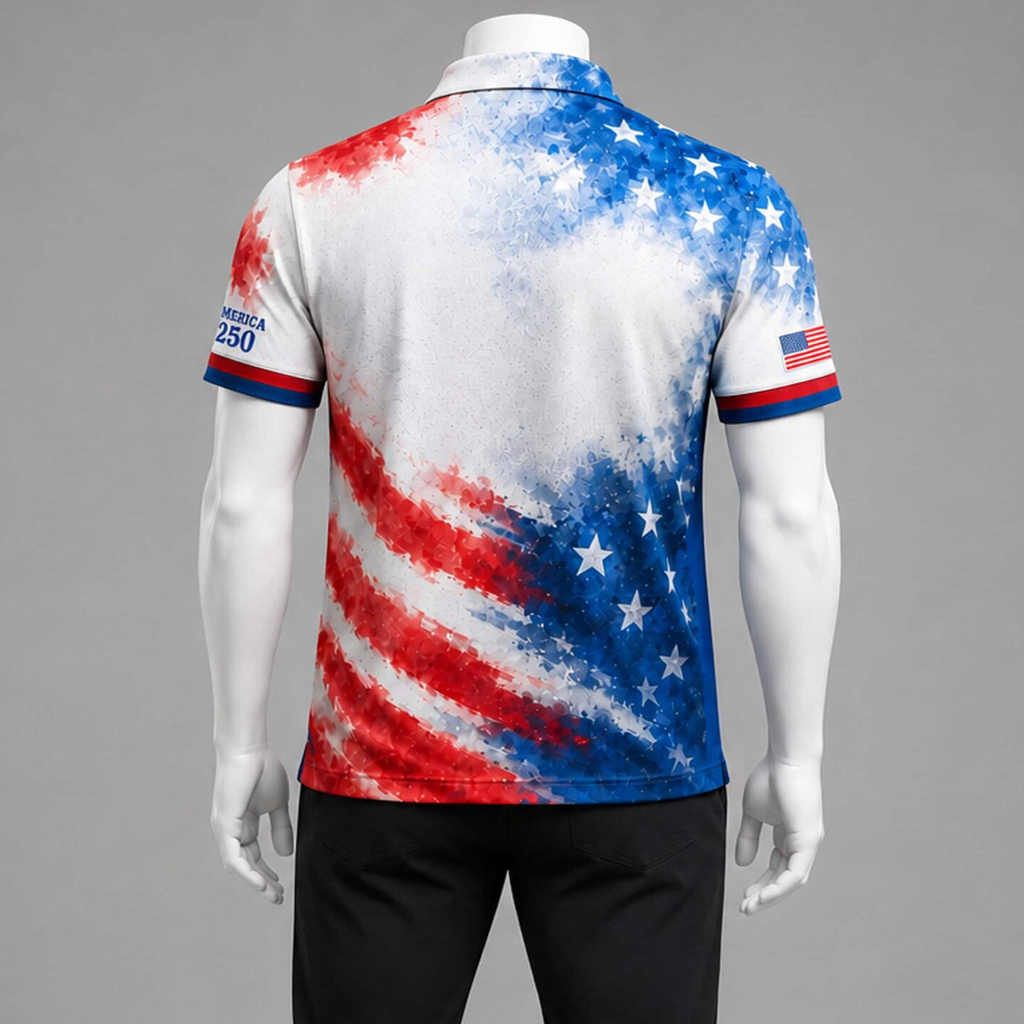 Unisex Las Vegas Raiders America 250 Years Of Freedom Graphic Polo Shirt for Football Fans - Image 3