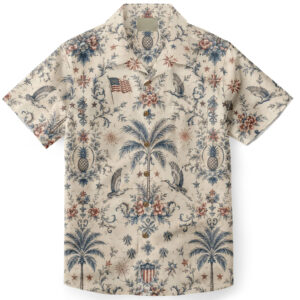 Unisex Liberty Garden Americana Hawaiian Shirt for Patriotic Fans