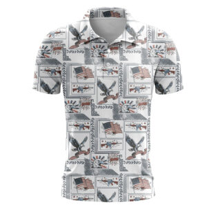 Unisex Liberty Strike Graphic Polo Shirt for Patriotic Fans