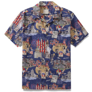 Unisex Looking Back To 1777 Patriotic Hawaiian Shirt for American History Fans