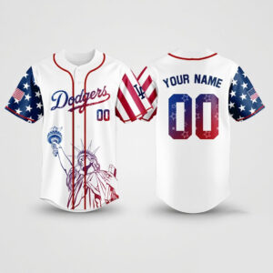 Unisex Los Angeles Dodgers 250 Years Of Freedom USA 1776 America Baseball Jersey for Baseball Fans