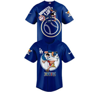 Unisex Los Angeles Dodgers One Piece Night 2026 Blue Baseball Jersey for Anime and Baseball Fans