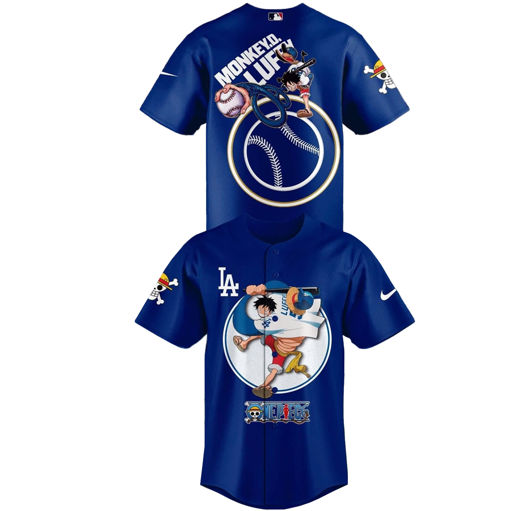 Unisex Los Angeles Dodgers One Piece Night 2026 Blue Baseball Jersey for Anime and Baseball Fans 1 Unisex Los Angeles Dodgers One Piece Night 2026 Blue Baseball Jersey for Anime and Baseball Fans
