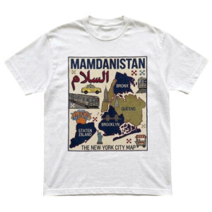 Unisex Mamdanistan New York City Map Graphic Shirt for Political and City Culture Fans
