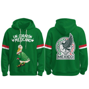 Unisex Mexico Soccer Patito Corazon Manga Larga Global Soccer Event 2026 Graphic Hoodie for Soccer Fans