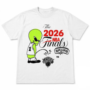 Unisex National Basketball Association Finals 2026 Spurs Wemby Alien Pee On Knicks Graphic Shirt for Basketball Fans