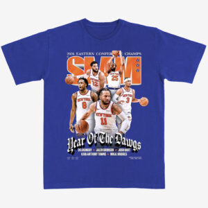 Unisex New York Knicks 2026 Eastern Conference Champions Team Cover Graphic Shirt for Basketball Fans