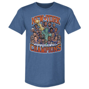 Unisex New York Knicks 2026 Finals Champions Caricature Graphic Shirt for Basketball Fans