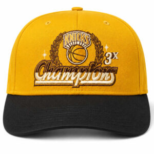 Unisex New York Knicks 3x Champions Gold 2026 Graphic Hat for Basketball Fans