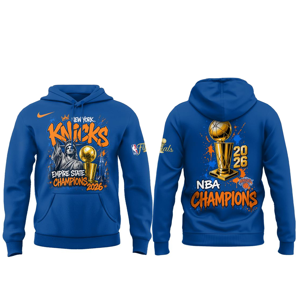 Unisex New York Knicks Finals Champions 2026 Empire State Champs Graphic Shirt for Basketball Fans 2 Unisex New York Knicks Finals Champions 2026 Empire State Champs Graphic Hoodie for Basketball Fans