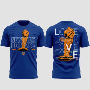 Unisex New York Knicks Finals Win 2026 Knicks Forever Love Graphic Shirt for Basketball Fans