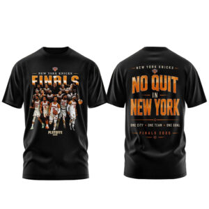 Unisex New York Knicks No Quit In New York 2026 Graphic Shirt for Basketball Fans