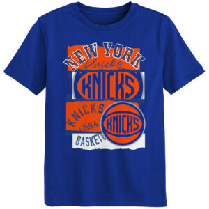Unisex New York Knicks Outerstuff Blue In The Paint Graphic Shirt for Basketball Fans