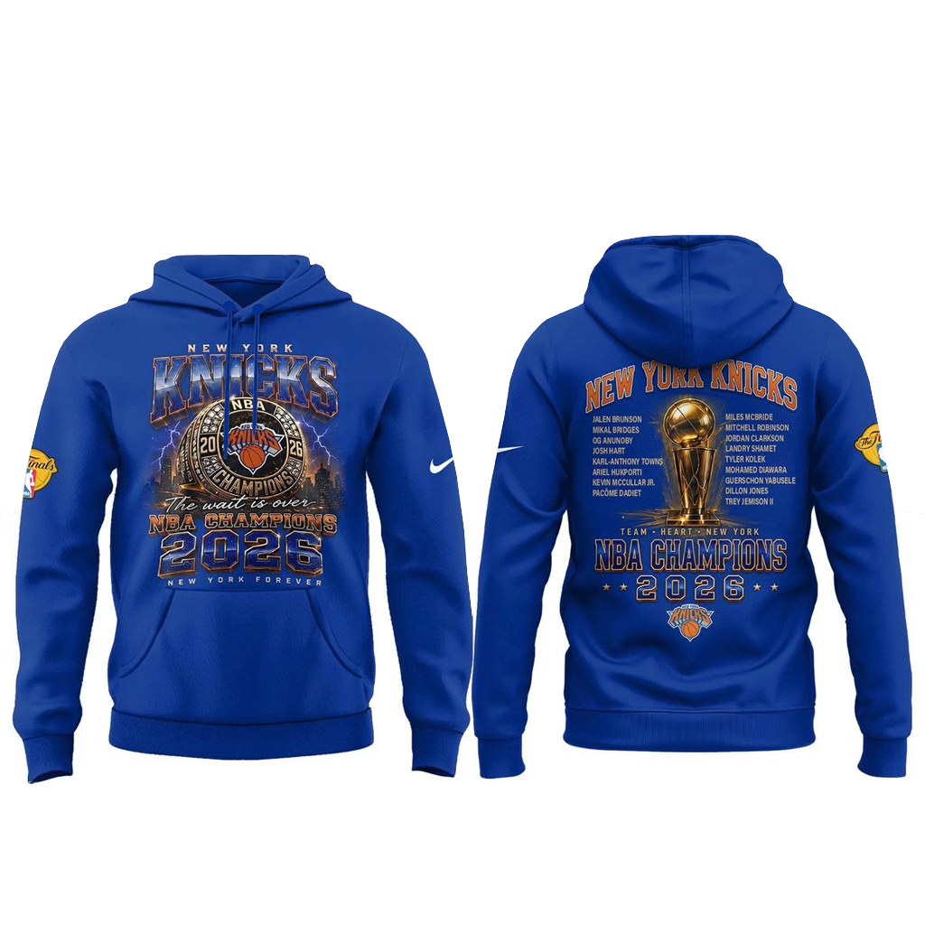 Unisex New York Knicks Rings Champions 2026 The Wait Is Over Graphic Shirt for Basketball Fans 2 Unisex New York Knicks Rings Champions 2026 The Wait Is Over Graphic Hoodie for Basketball Fans
