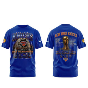 Unisex New York Knicks Rings Champions 2026 The Wait Is Over Graphic Shirt for Basketball Fans
