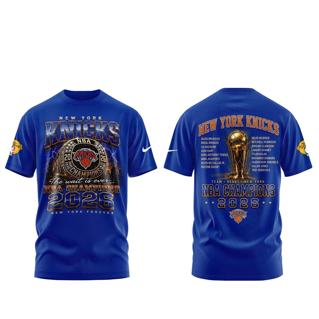Unisex New York Knicks Rings Champions 2026 The Wait Is Over Graphic Shirt for Basketball Fans 1 Unisex New York Knicks Rings Champions 2026 The Wait Is Over Graphic Shirt for Basketball Fans