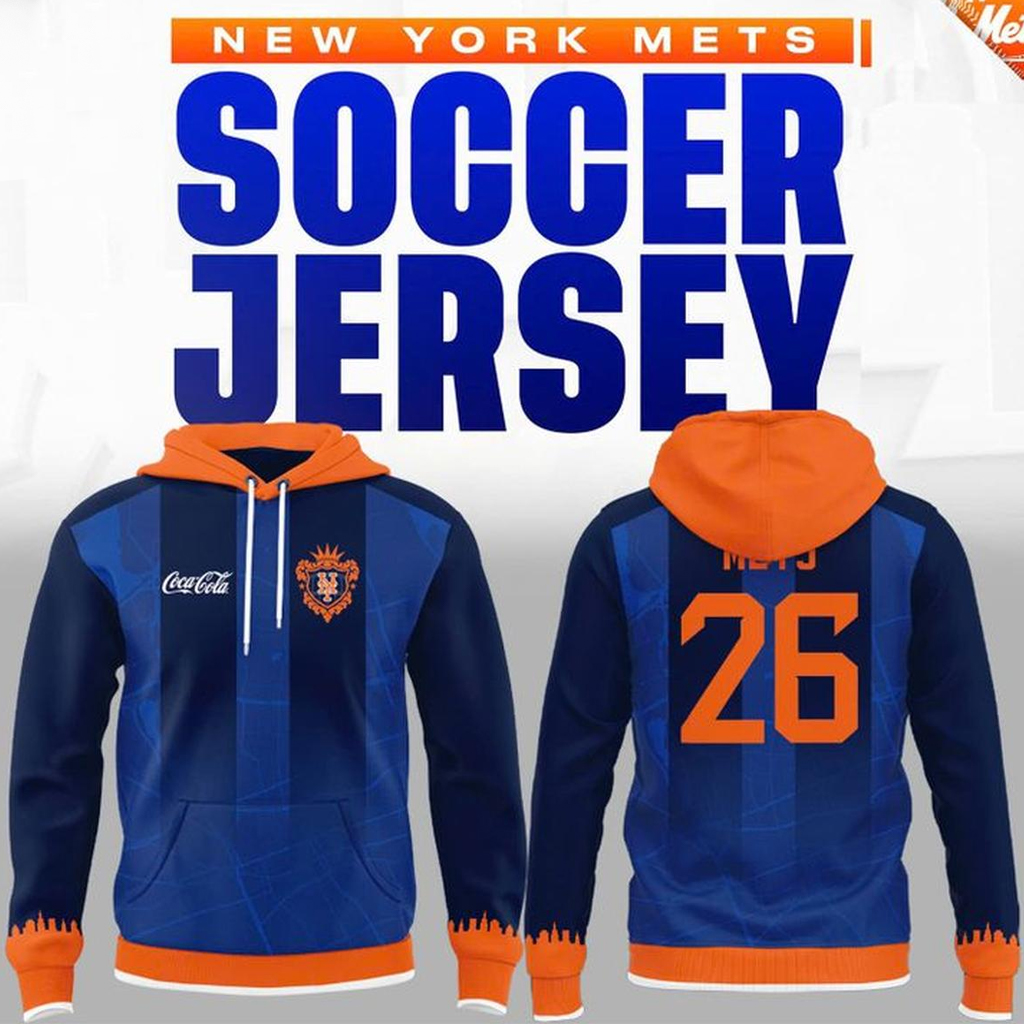 Unisex New York Mets 2026 World Cup Soccer Night Graphic Shirt for Baseball and Soccer Fans 2 Unisex New York Mets 2026 World Cup Soccer Night Graphic Hoodie for Baseball and Soccer Fans
