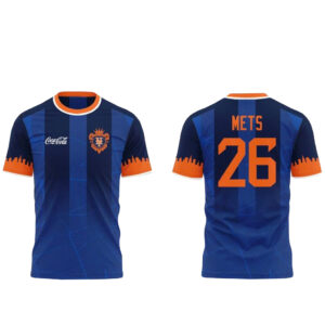 Unisex New York Mets 2026 World Cup Soccer Night Graphic Shirt for Baseball and Soccer Fans