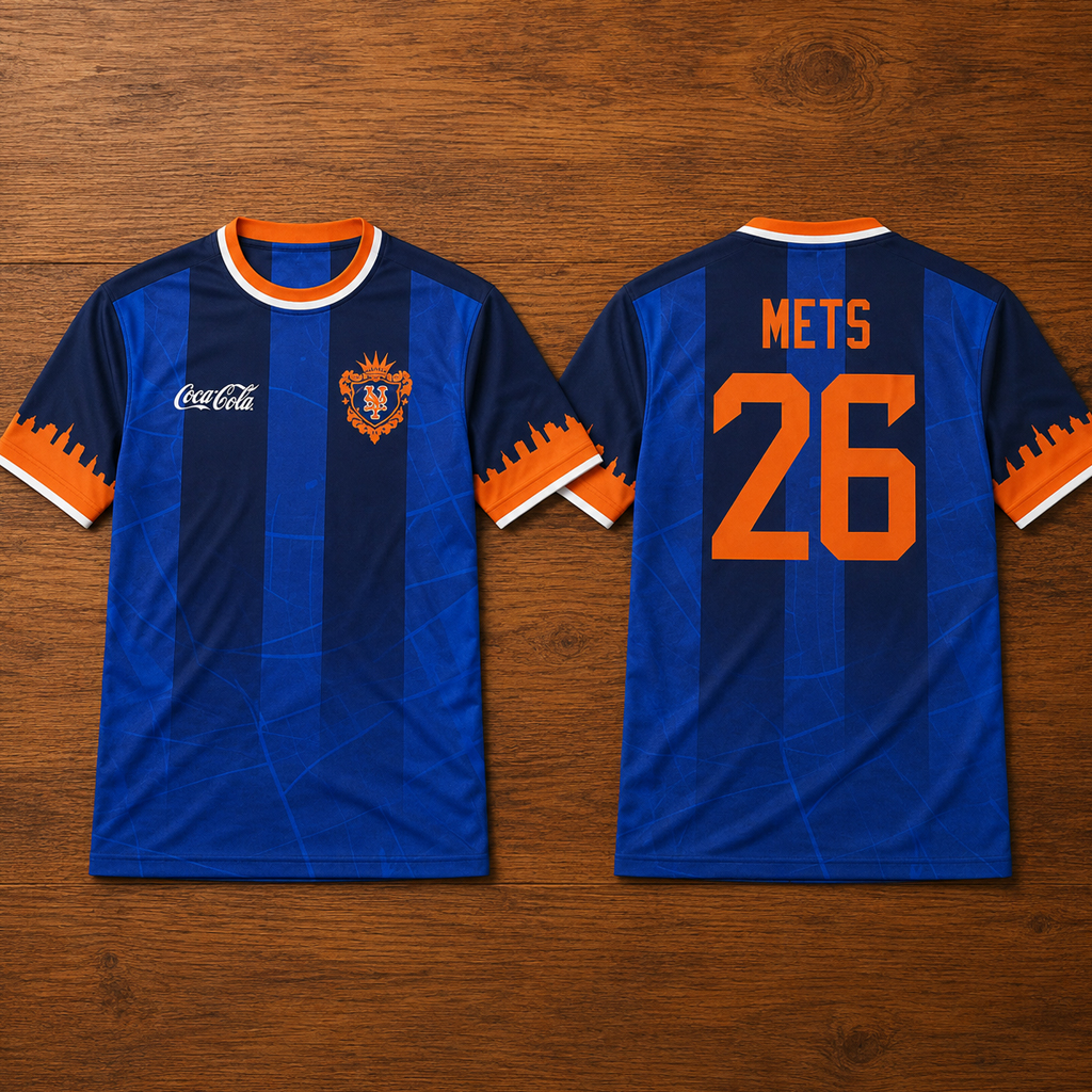 Unisex New York Mets 2026 World Cup Soccer Night Graphic Shirt for Baseball and Soccer Fans 3 Unisex New York Mets 2026 World Cup Soccer Night Graphic Shirt for Baseball and Soccer Fans