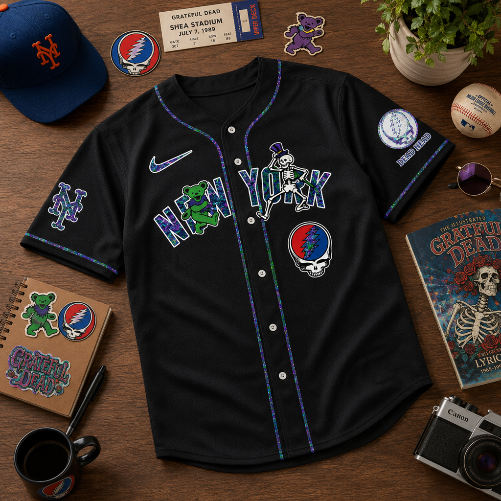 Unisex New York Mets Grateful Dead Night 2026 Black Baseball Jersey for Baseball Fans 2 Unisex New York Mets Grateful Dead Night 2026 Black Baseball Jersey for Baseball Fans