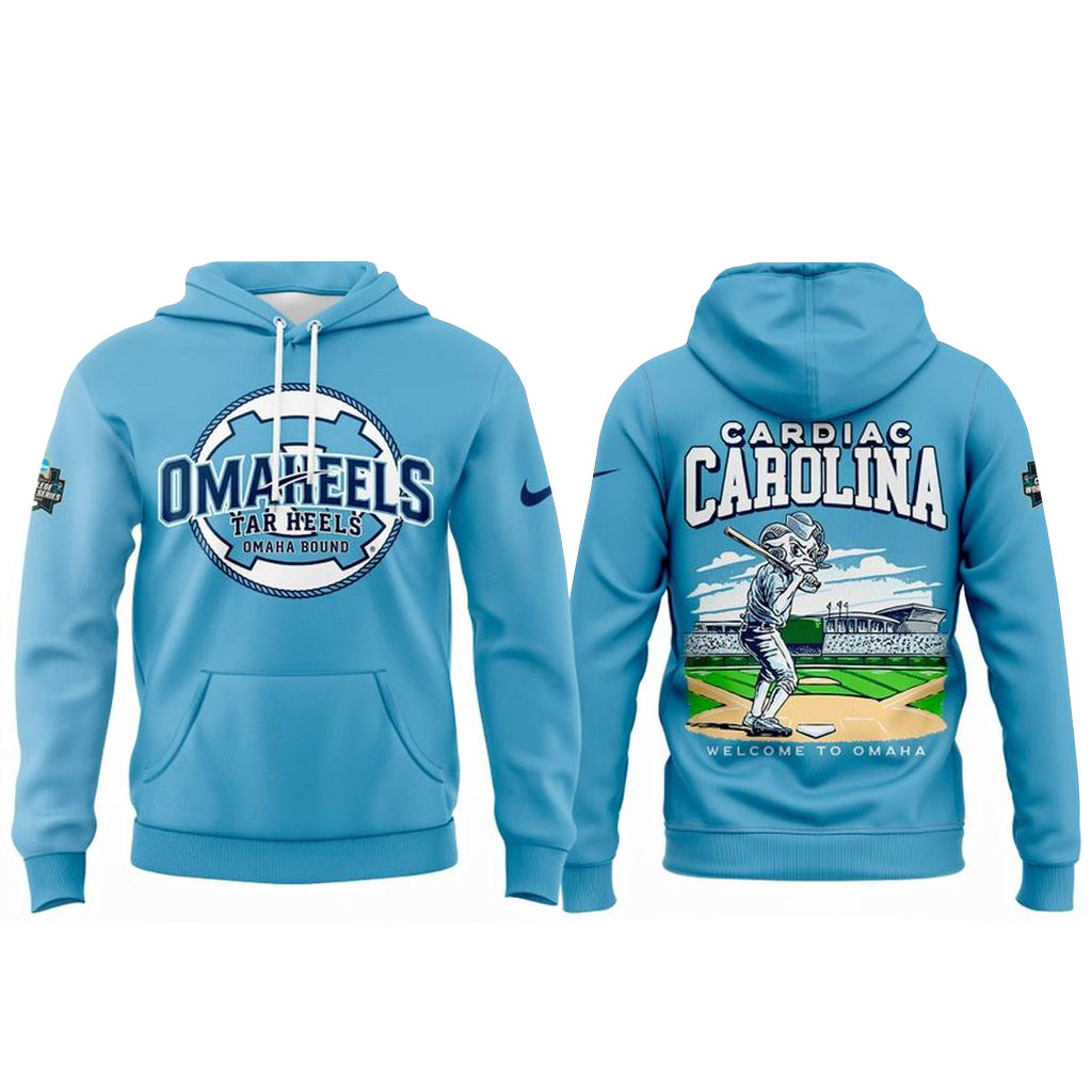 Unisex North Carolina Tar Heels 2026 Cardiac Carolina Welcome To Omaha Graphic Shirt for College Sports Fans - Image 2