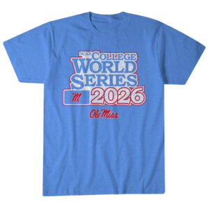Unisex Ole Miss Baseball 2026 College World Series Graphic Shirt for College Sports Fans