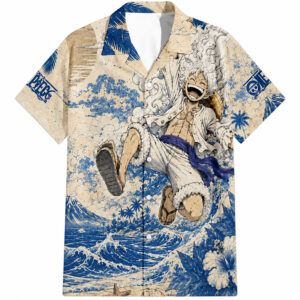 Unisex One Piece Luffy Gear 5 Hawaiian Shirt for Anime Fans