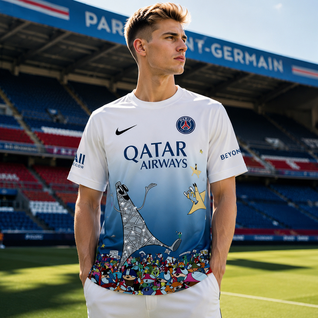 Unisex Paris Saint Germain x Edgar Plans 2026 Champions League Back 2 Back Graphic Shirt for Soccer Fans - Image 4