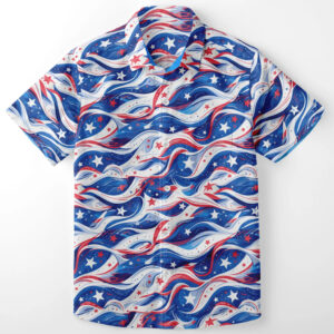 Unisex Patriotic Waves USA 1776-2026 Hawaiian Shirt for Patriotic Fans