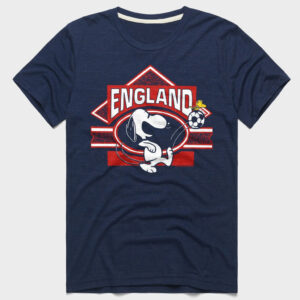Unisex Peanuts Snoopy x England Soccer Graphic Shirt for Soccer Fans
