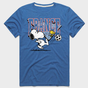 Unisex Peanuts Snoopy x France Soccer Graphic Shirt for Soccer Fans