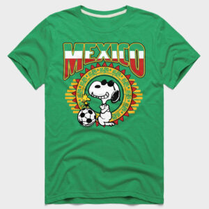 Unisex Peanuts Snoopy x Mexico Soccer Graphic Shirt for Soccer Fans