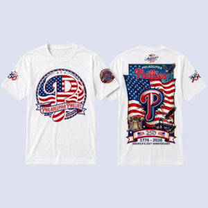 Unisex Philadelphia Phillies America 250th Anniversary Graphic Shirt for Baseball Fans