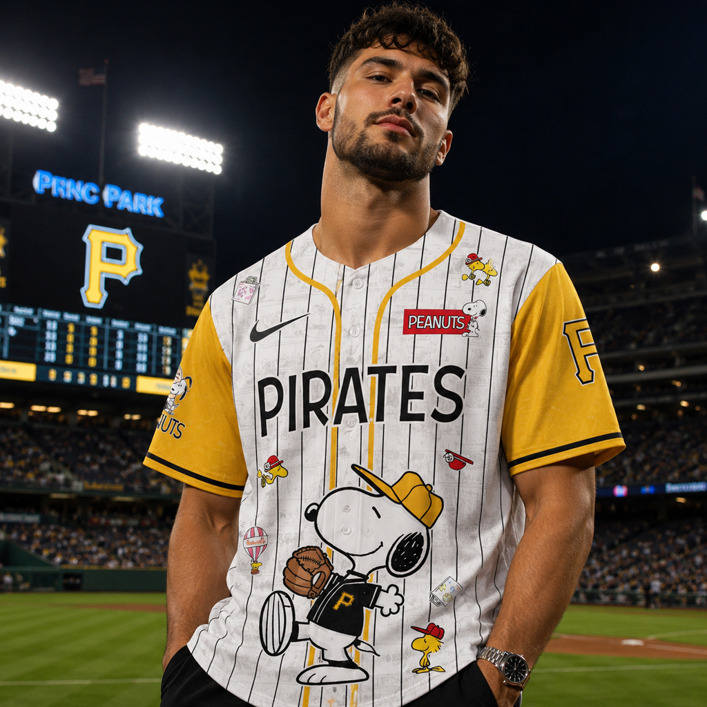 Unisex Pittsburgh Pirates Peanuts Night 2026 Baseball Jersey for Baseball Fans 5 Unisex Pittsburgh Pirates Peanuts Night 2026 Baseball Jersey for Baseball Fans