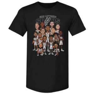 Unisex San Antonio Spurs 2026 Playoffs Caricature Graphic Shirt for Basketball Fans