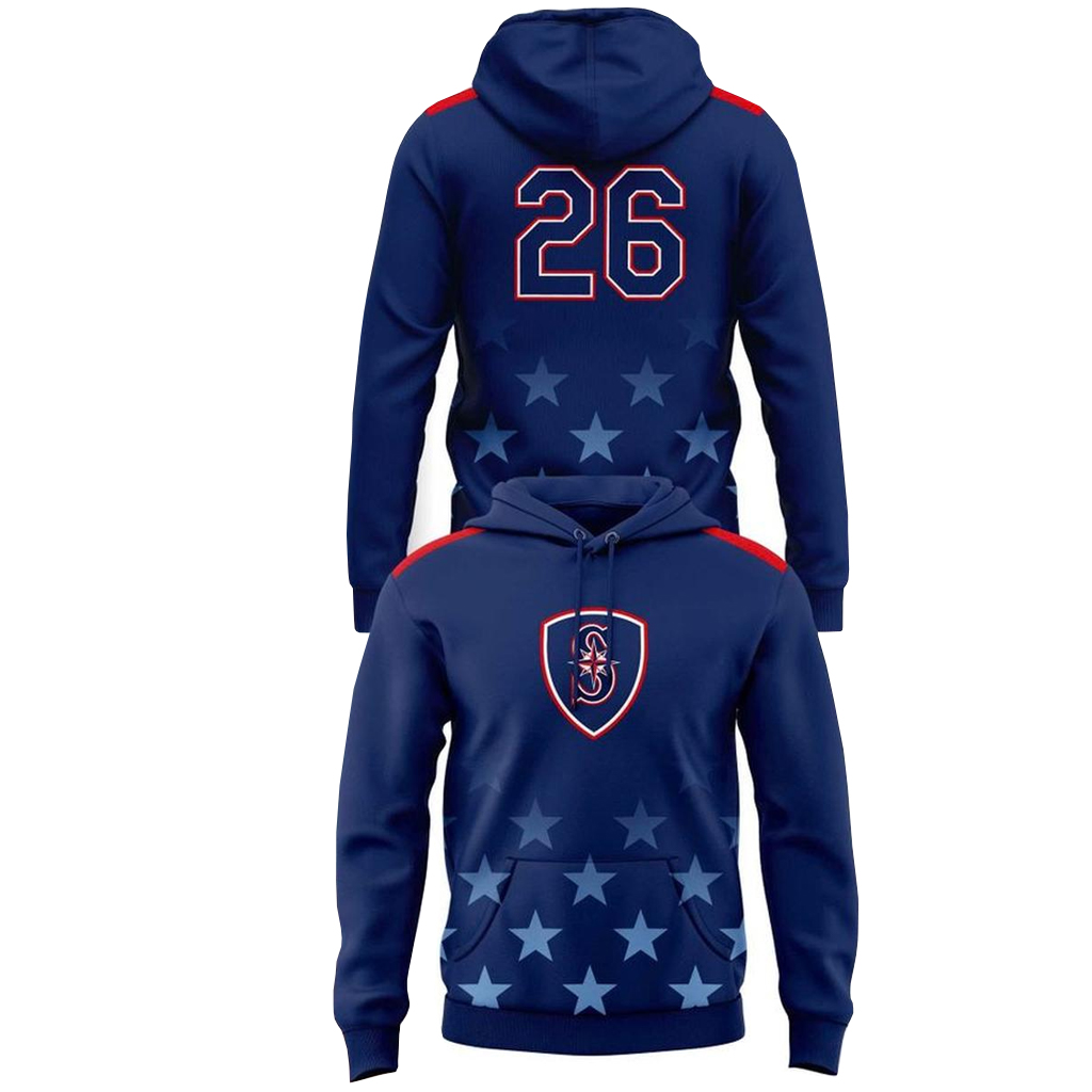 Unisex Seattle Mariners Stars & Stripes Soccer 2026 Graphic Shirt for Sports Fans - Image 2