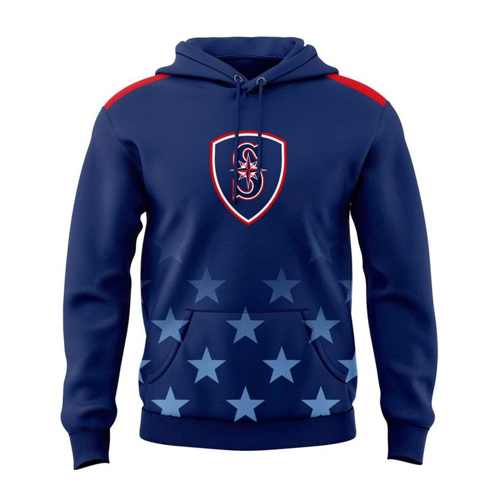 Unisex Seattle Mariners Stars & Stripes Soccer 2026 Graphic Shirt for Sports Fans - Image 3