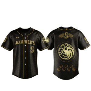 Unisex Seattle Mariners x House Of The Dragon 2026 Black Baseball Jersey for Baseball Fans