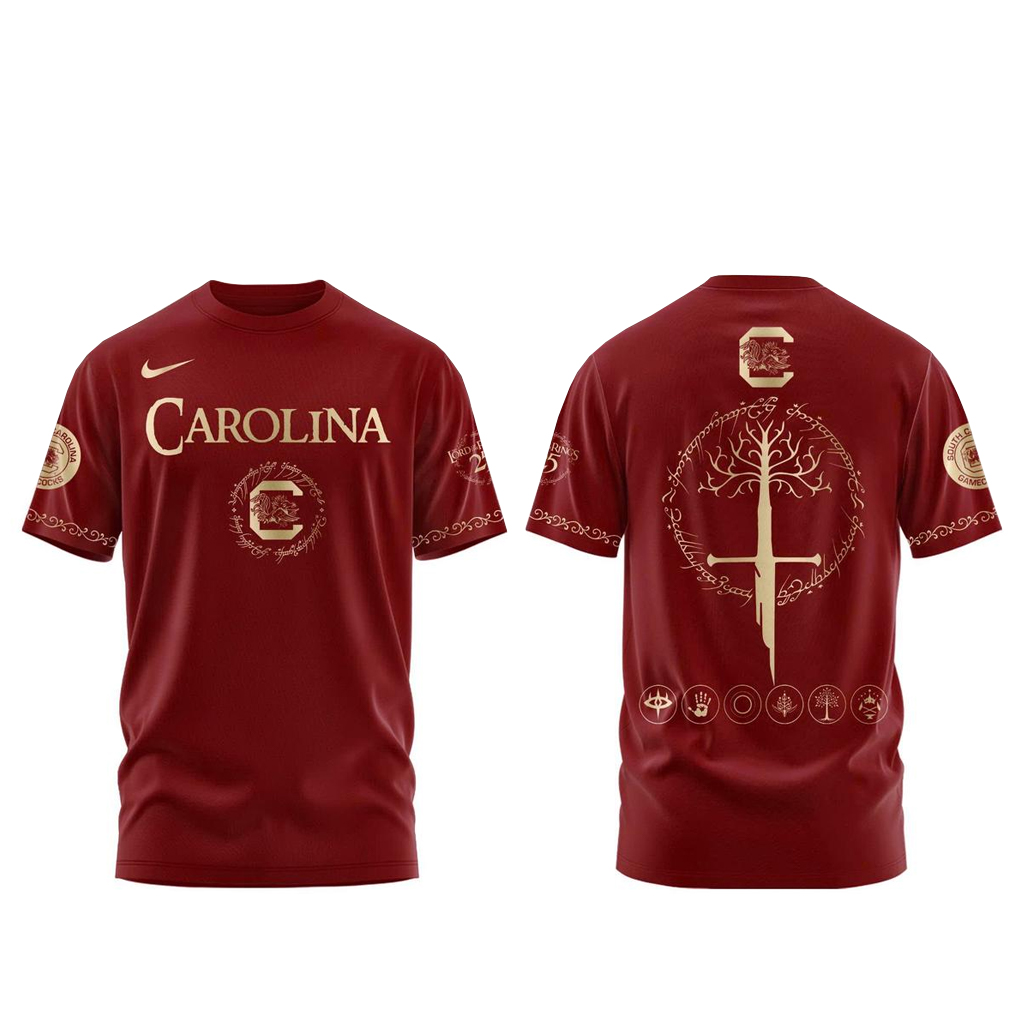 Unisex South Carolina Gamecocks Lord Of The Rings Night 2026 Red Graphic Shirt for College Sports Fans 1 Unisex South Carolina Gamecocks Lord Of The Rings Night 2026 Red Graphic Shirt for College Sports Fans