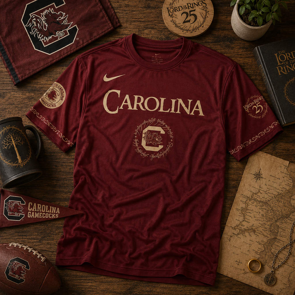 Unisex South Carolina Gamecocks Lord Of The Rings Night 2026 Red Graphic Shirt for College Sports Fans 3 Unisex South Carolina Gamecocks Lord Of The Rings Night 2026 Red Graphic Shirt for College Sports Fans