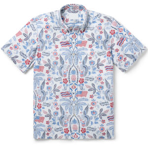 Unisex Summer Commemorative 2026 America White Hawaiian Shirt for Patriotic Fans